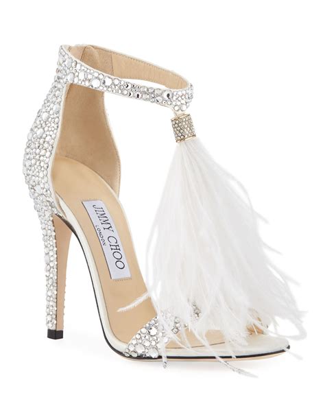 replica jimmy choo feather shoes